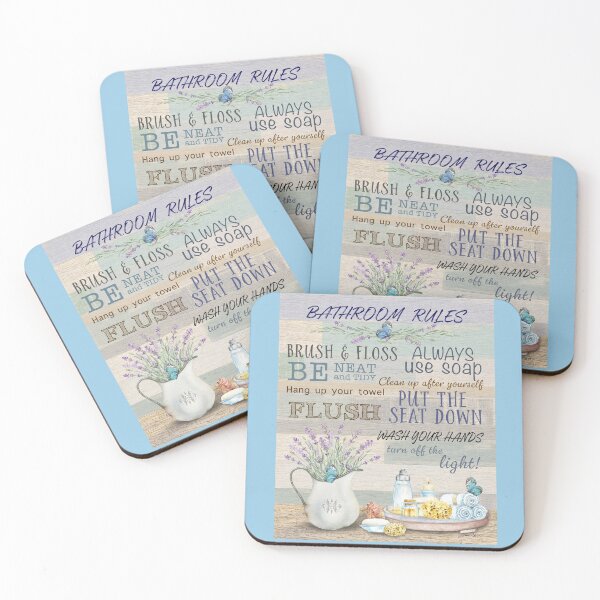 Item preview, Lavender Bathroom Rules designed and sold by Jean Plout.