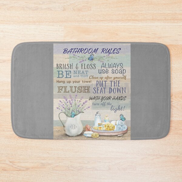 Item preview, Lavender Bathroom Rules designed and sold by Jean Plout.