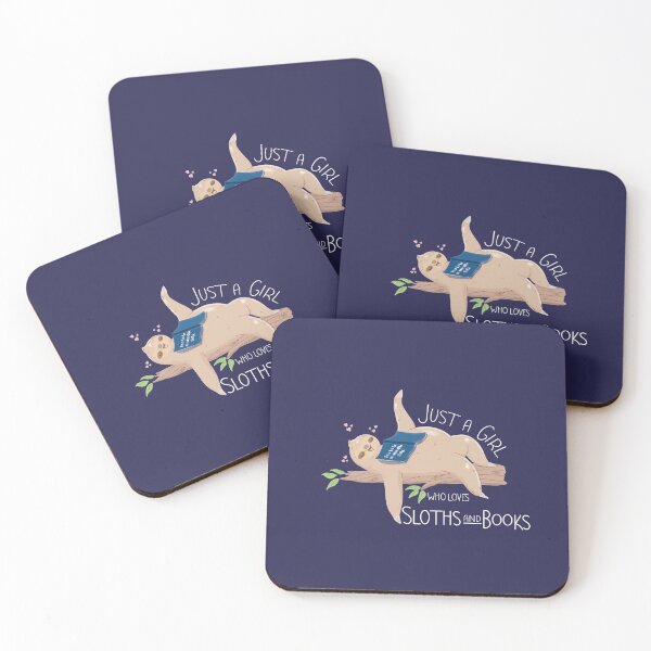 Item preview, Just a Girl who loves Sloths and Books designed and sold by tinypurpleland.