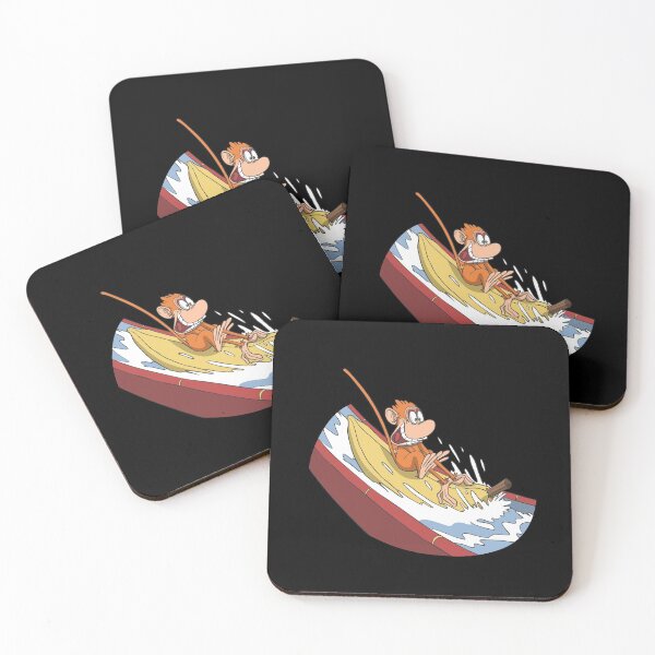 Item preview, Funny monkey in water park on banana slide designed and sold by Monkey Ful.