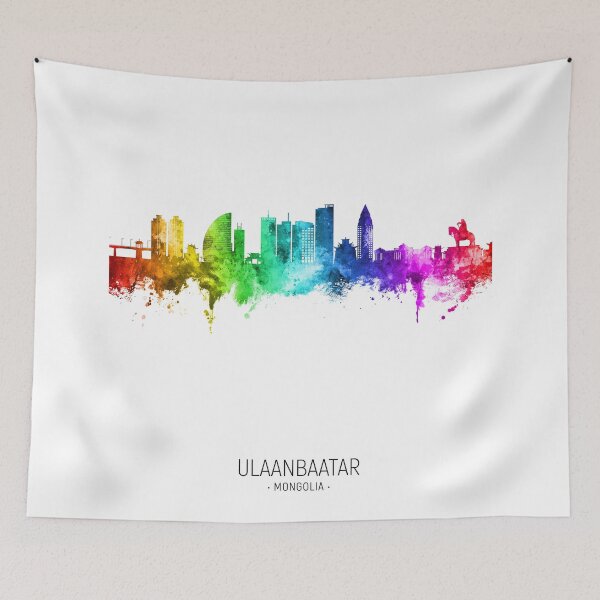 Item preview, Ulaanbaatar Mongolia Skyline designed and sold by ArtPrints.