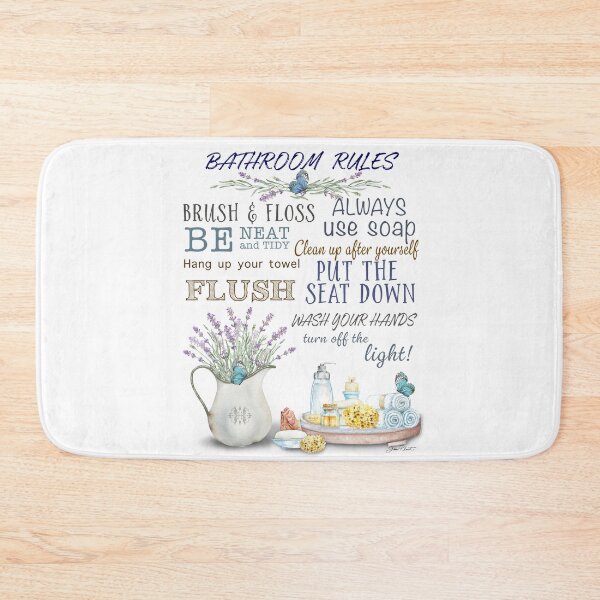 Item preview, Lavender Bathroom Rules 2 designed and sold by Jean Plout.