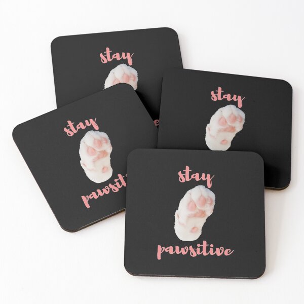 Item preview, Mia Cute Cat Kitten Stay Positive Cat Paws designed and sold by MiaMioMeo.