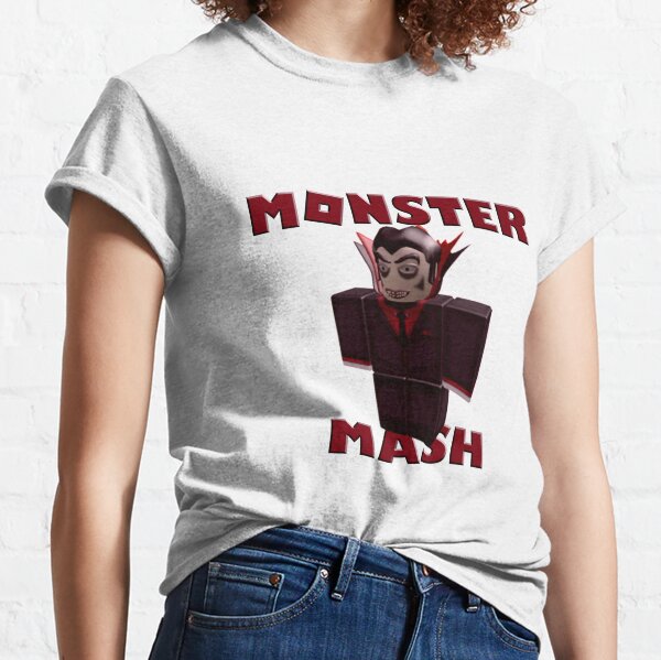 Play Roblox T Shirts Redbubble - monster mash id roblox number