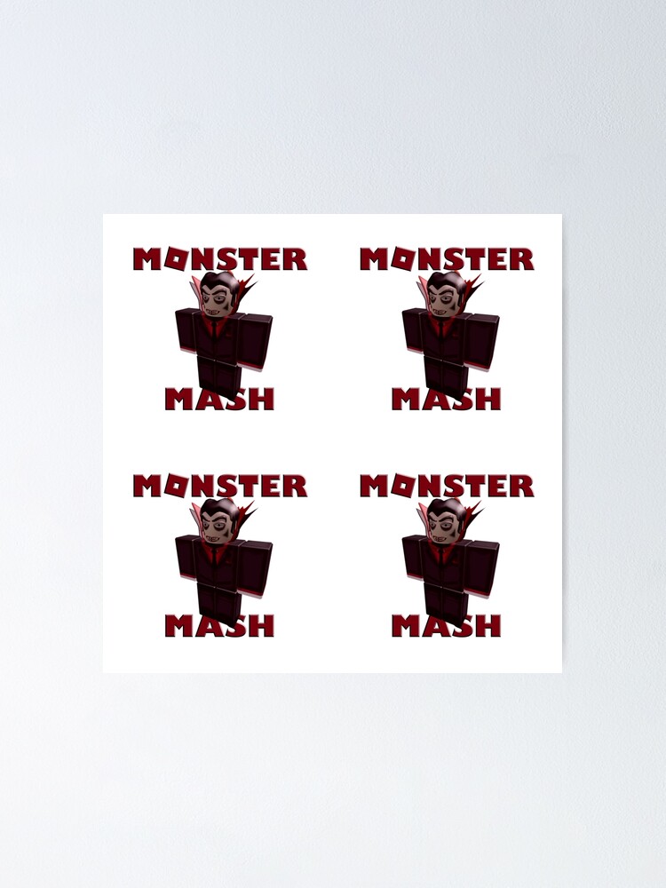 Monster Mash Vampires Among Us Roblox Halloween Sticker Pack Poster By Robloxrox Redbubble - how to make noodle neck in roblox