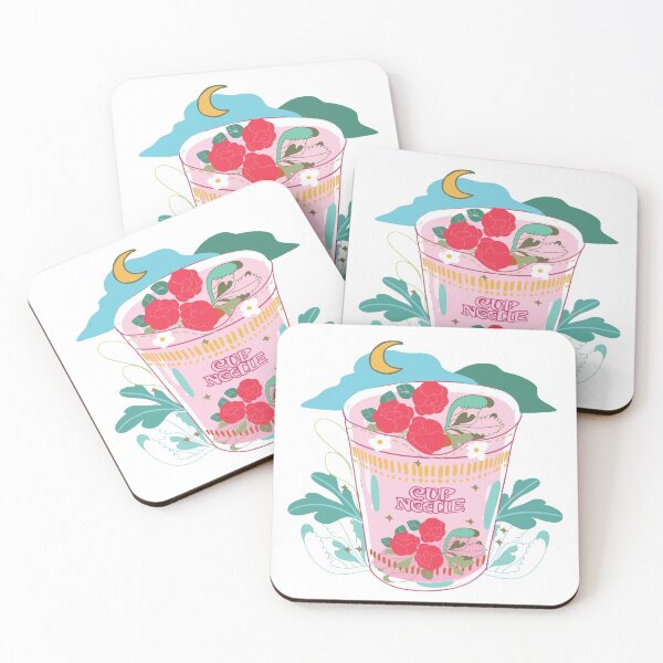 Item preview, Nissin Ramen Cup Noodle Peony Flowers Pop Art designed and sold by DearFawnStudio.