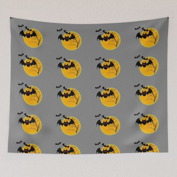 Item preview, Family of cute bats flying in front of the moon and a dead tree designed and sold by BV-creas.