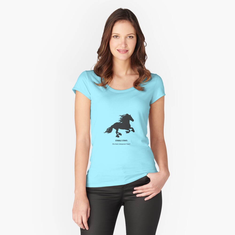 Item preview, Fitted Scoop T-Shirt designed and sold by Blackhorsesltd.