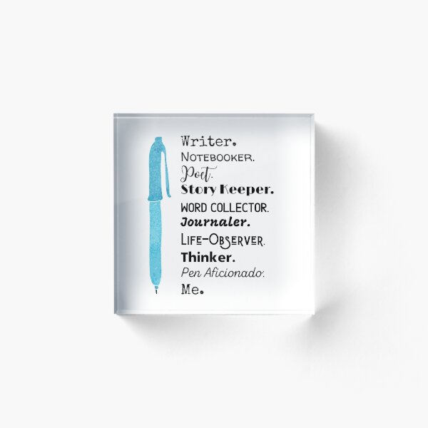 A Writer by Many Names Acrylic Block