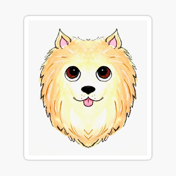 Cartoon Pomeranian Stickers Redbubble