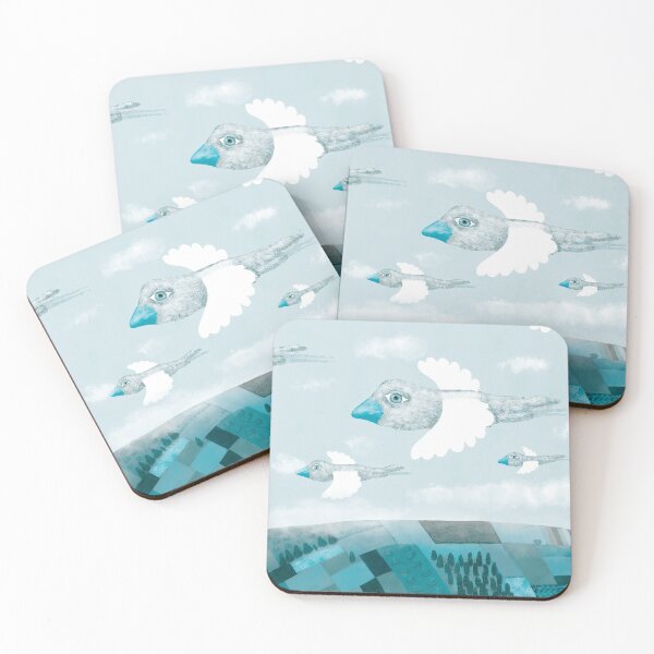Item preview, Migrating birds in blue designed and sold by dariaikuznets.
