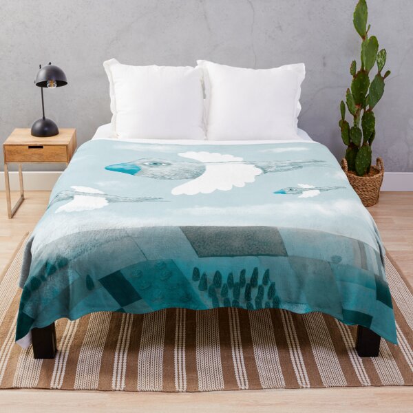 Item preview, Migrating birds in blue designed and sold by dariaikuznets.