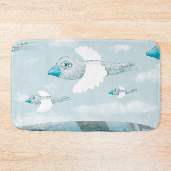 Item preview, Migrating birds in blue designed and sold by dariaikuznets.