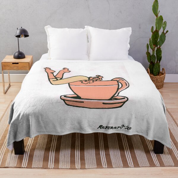 Item preview, Coffee Girl (Peach Tea Cup) by Ravenart designed and sold by DownToLastDrop.