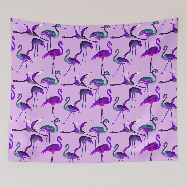 Item preview, purple and green flamingo  designed and sold by whitedove457.