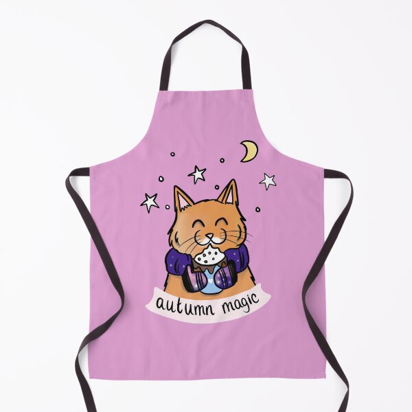 Item preview, Sweet Pink Twilight Autumn Kitty with Hot Chocolate designed and sold by HappyPawtraits.