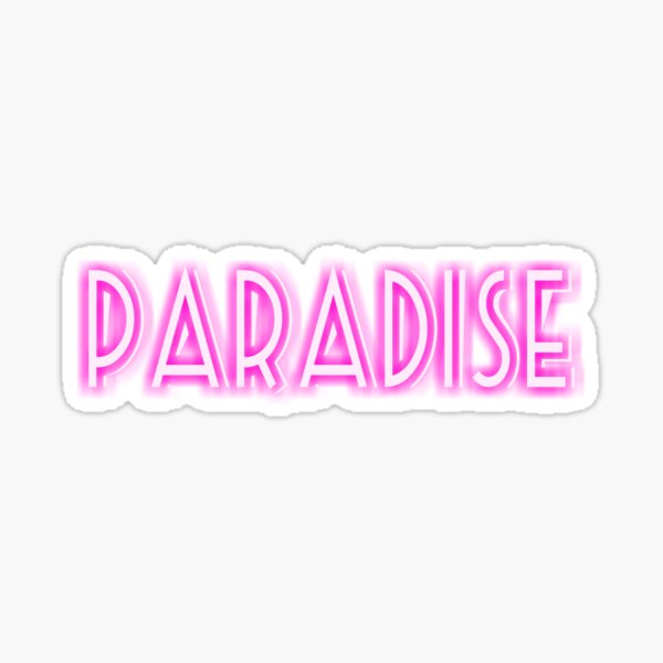 paradise lyrics Sticker for Sale by khongor1020
