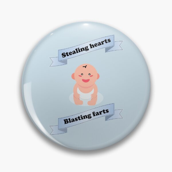Item preview, Stealing hearts and blasting farts cute baby blue banner designed and sold by Deegital18.