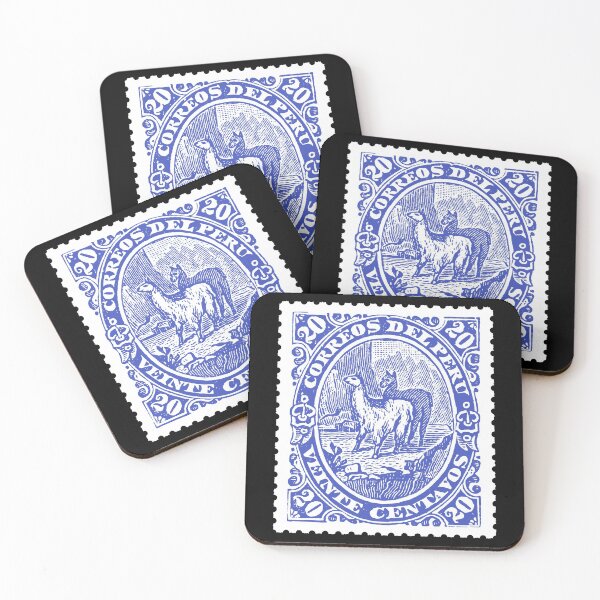 Item preview, Postage Stamp Peru 20 Centavos 1860s Llamas designed and sold by Pixelchicken.