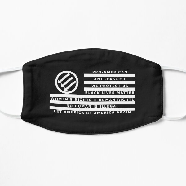 Resistance Is Patriotic, Flag for Dark Backgrounds Flat Mask