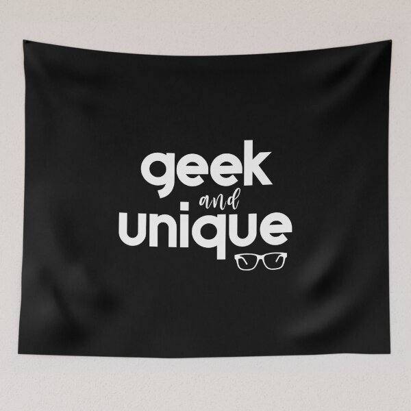 Item preview, Geek and Unique Text with Nerdy Glasses designed and sold by VicEllisArt.