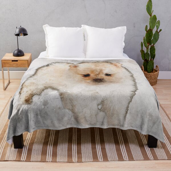 Item preview, Pomeranian dog watercolour digital portrait designed and sold by Gerald Waters.