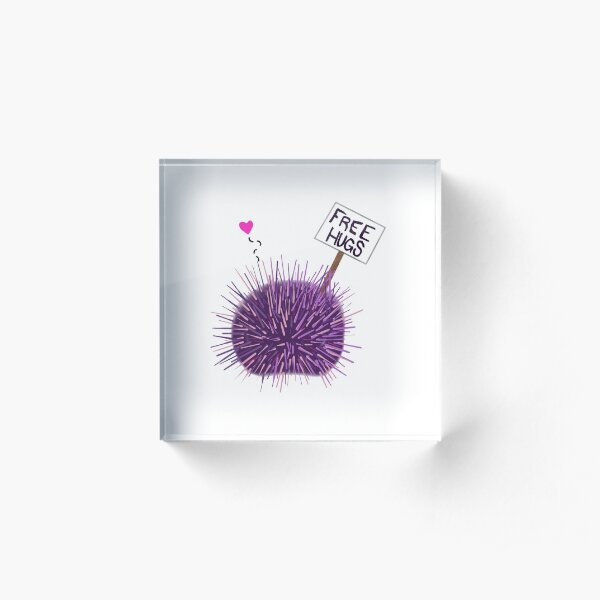Sea Urchin Hugs Acrylic Block