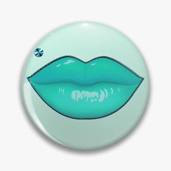 Item preview, Lipstick turquoise makeup kiss mouth pastel designed and sold by GlamourChick.