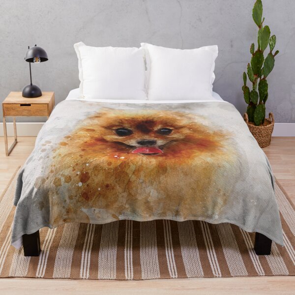 Item preview, Pomeranian dog watercolour digital portrait designed and sold by Gerald Waters.