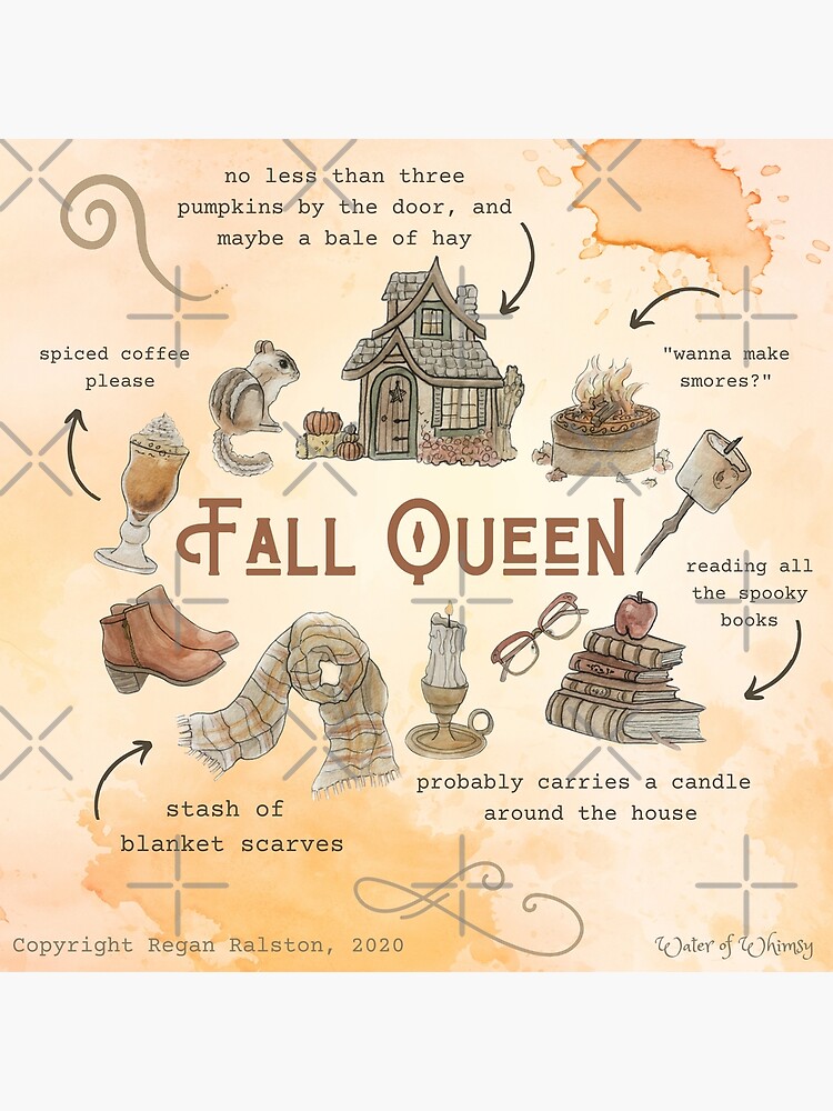 Thumbnail 3 of 3, Art Print, Fall Queen Illustration in Watercolor designed and sold by Regan Ralston.