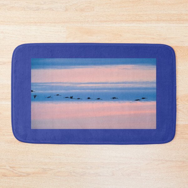 Item preview, Lined on blue. Evening of the cranes designed and sold by Jouko Lehto Photography.