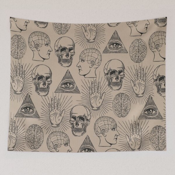 Item preview, Halloween Pyramid Palm Skull Design designed and sold by OrangeYaHappy.