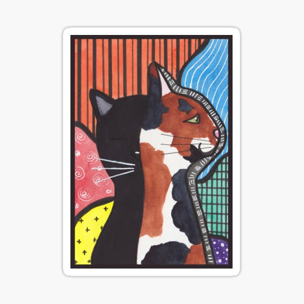 Abstract Cats Sticker