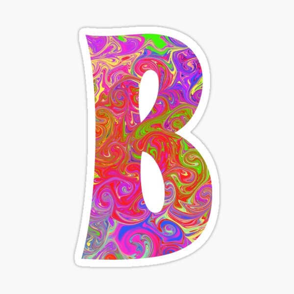 Monogram Tie Dye Initial Letter E Sticker for Sale by Lartheviking