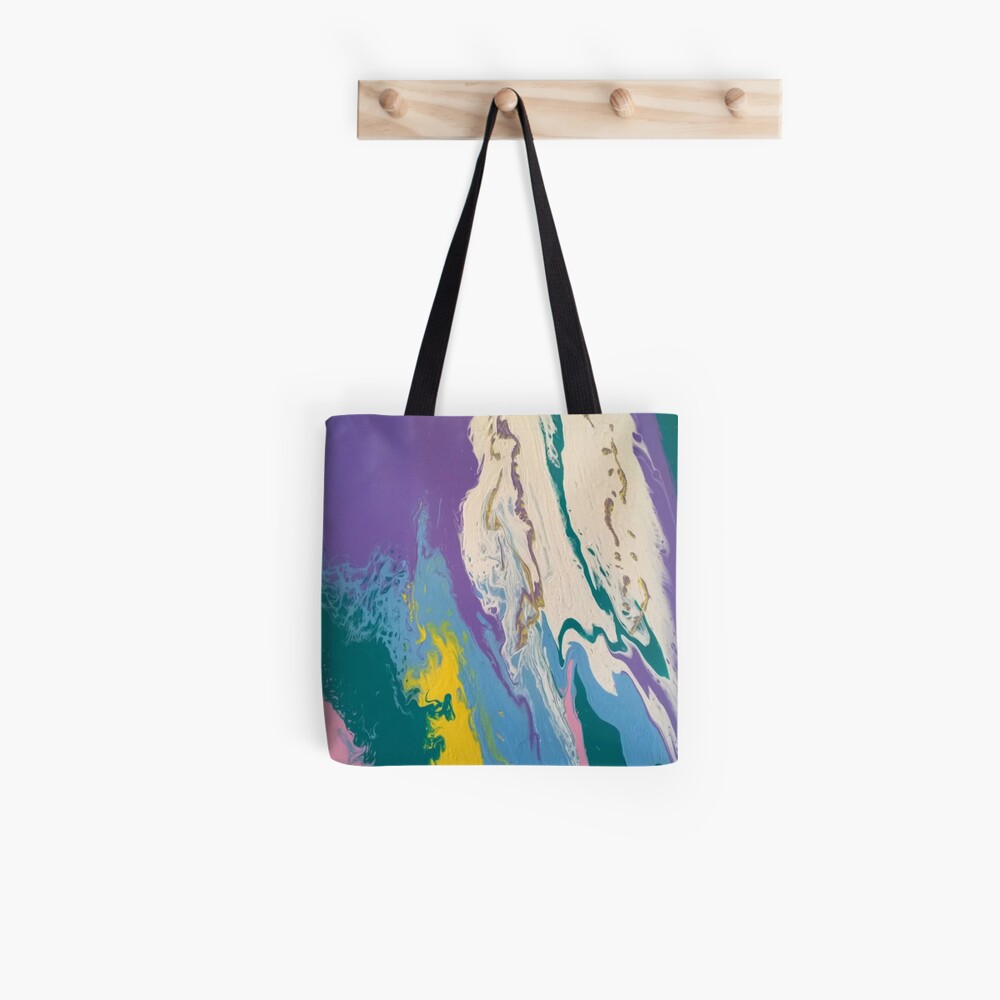 Abstract Painting- "South Beach, Art Deco District"-Hotels on Ocean Drive Tote Bag