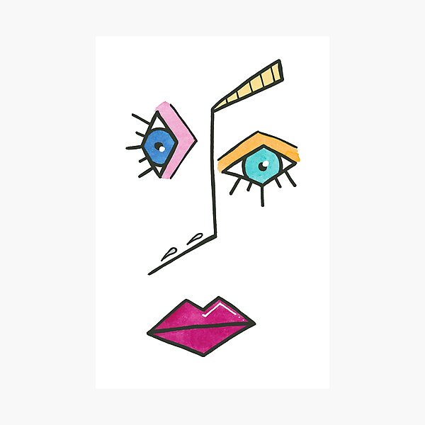 Abstract Face Photographic Print