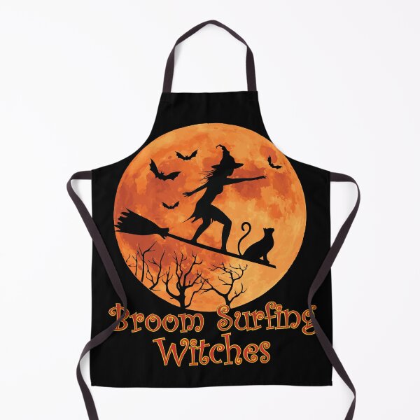 Item preview, Broom Surfing Witches Halloween designed and sold by TheInkElephant.