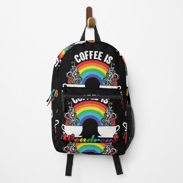 Item preview, Coffee Is Wondrous - Steaming Java Under The Rainbow designed and sold by GravitiTees.