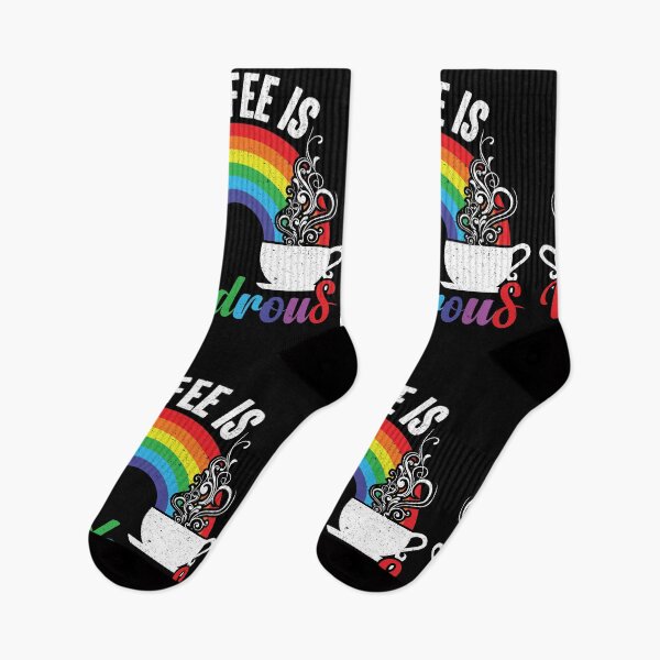 Item preview, Coffee Is Wondrous - Steaming Java Under The Rainbow designed and sold by GravitiTees.