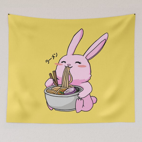 Artikelvorschau, Ramen Bunny Nettes Kawaii Anime Tee Japanisches Geschenk entworfen und verkauft von Noodle Doodle.