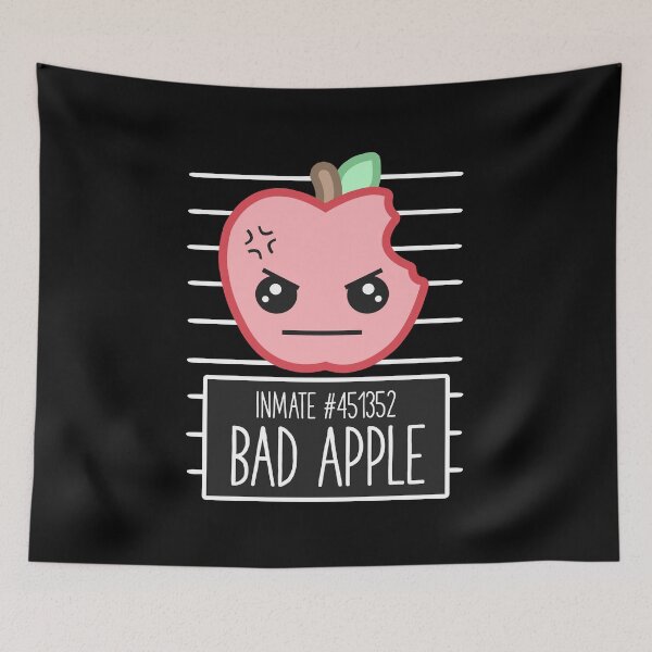 Item preview, Cute Funny Bad Apple Mugshot Bad Attitude Pun designed and sold by MintedFresh.