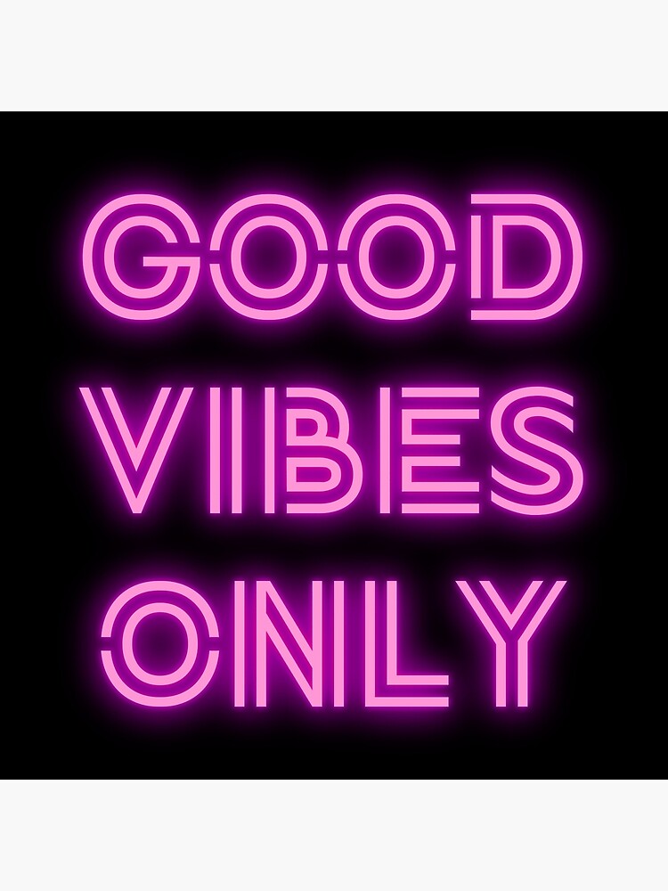 Good Vibes Only Pink Neon Light