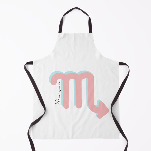 Item preview, Minimalist Scorpio Zodiac sign pastel pink and teal colors with black handwritten text designed and sold by milkasweet.