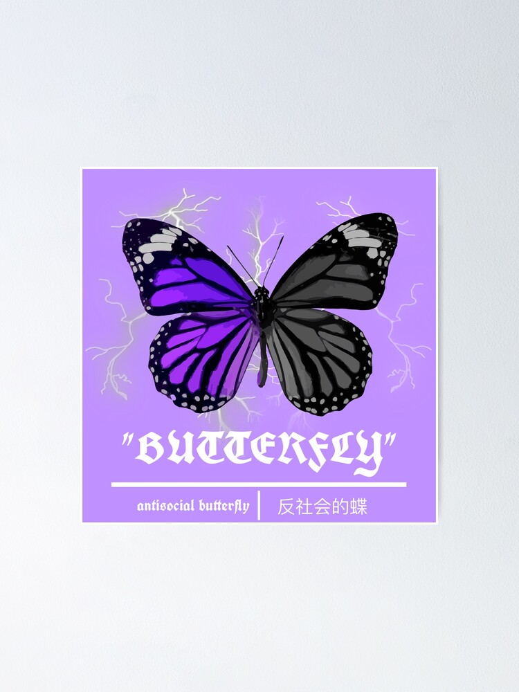 "Aesthetic butterfly" Poster by animedesigns Redbubble