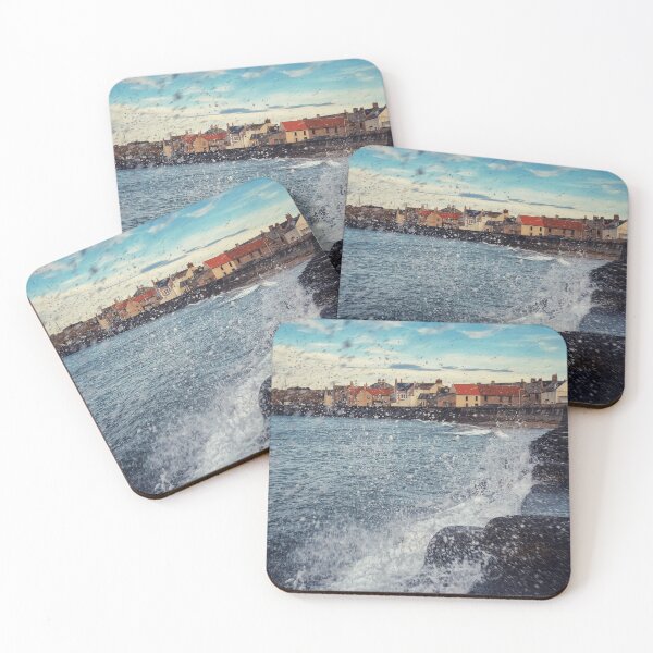 Item preview, Crashing Waves at Eyemouth Harbour, Scottish Borders designed and sold by yourscotborders.