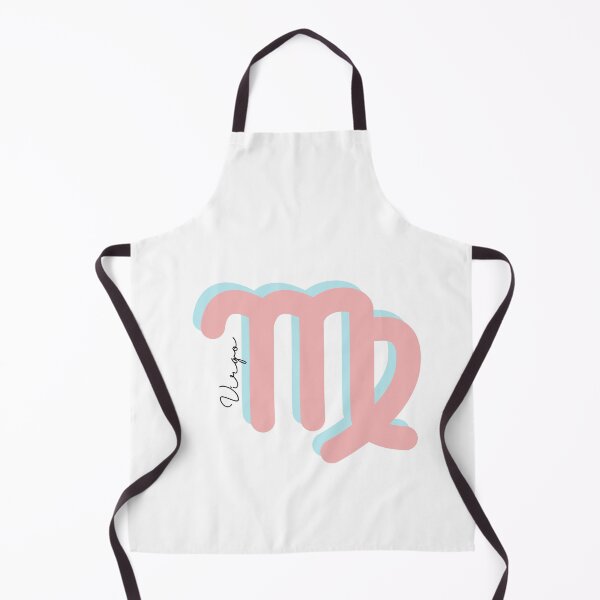 Item preview, Minimalist Virgo Zodiac sign pastel pink and teal colors with black handwritten text designed and sold by milkasweet.