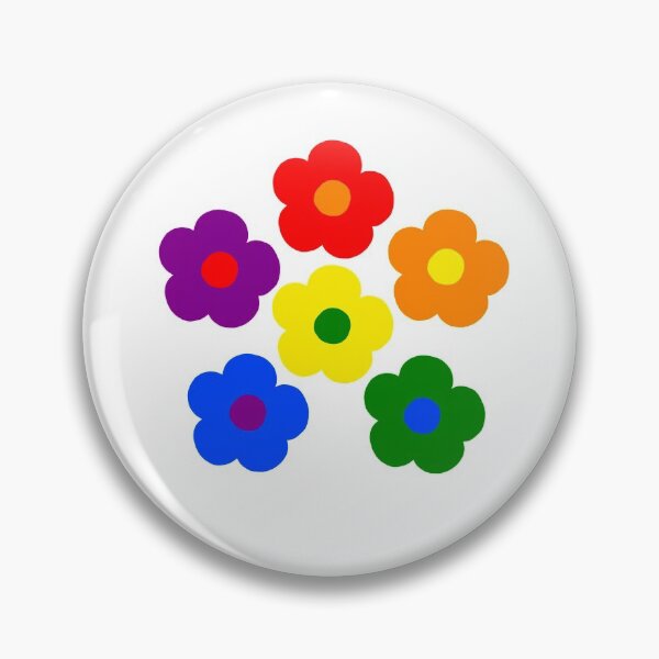 Item preview, Bib Flower of Bib Flowers in Pride Colors on White designed and sold by CottoVerdi.