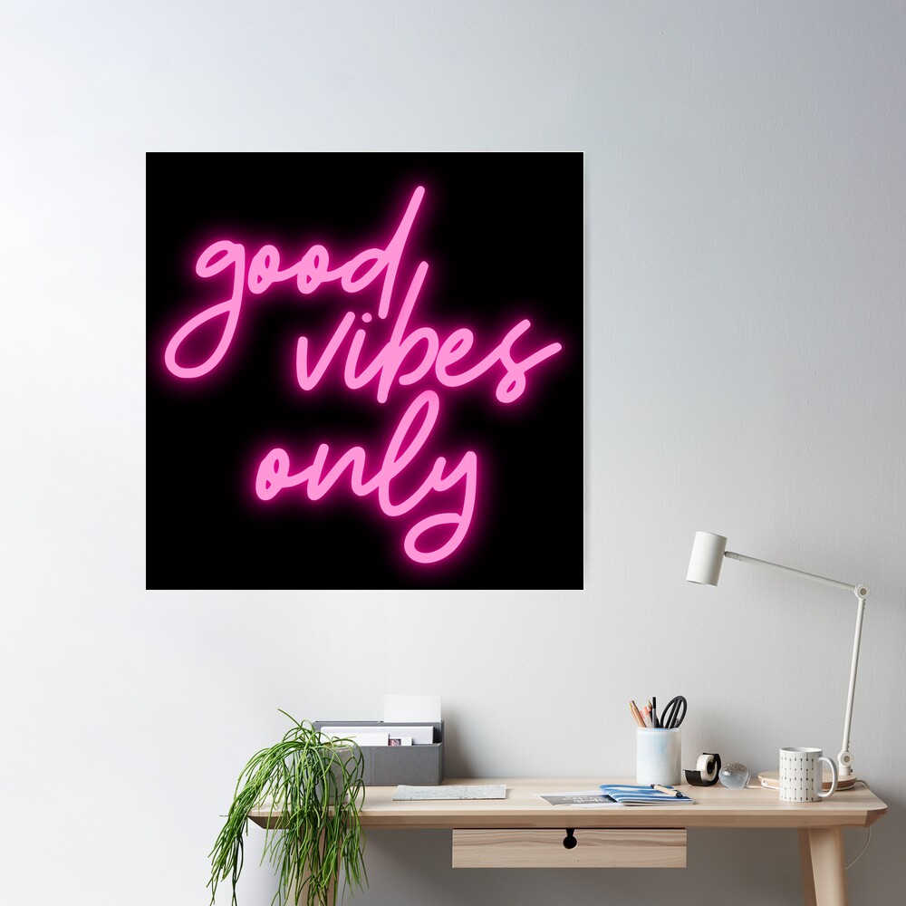  Slardar Good Vibes Only Neon Signs for Wall Decor