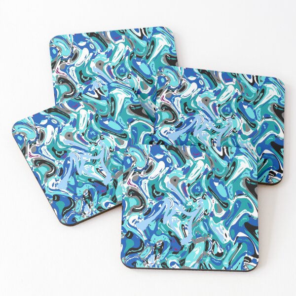 Aperçu de l'œuvre COULEUR VIBE 3 BLEUS créée et vendue par lovingtouch.