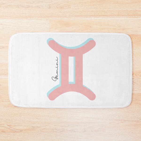 Item preview, Minimalist Gemini Zodiac sign pastel pink and teal colors with black handwritten text designed and sold by milkasweet.